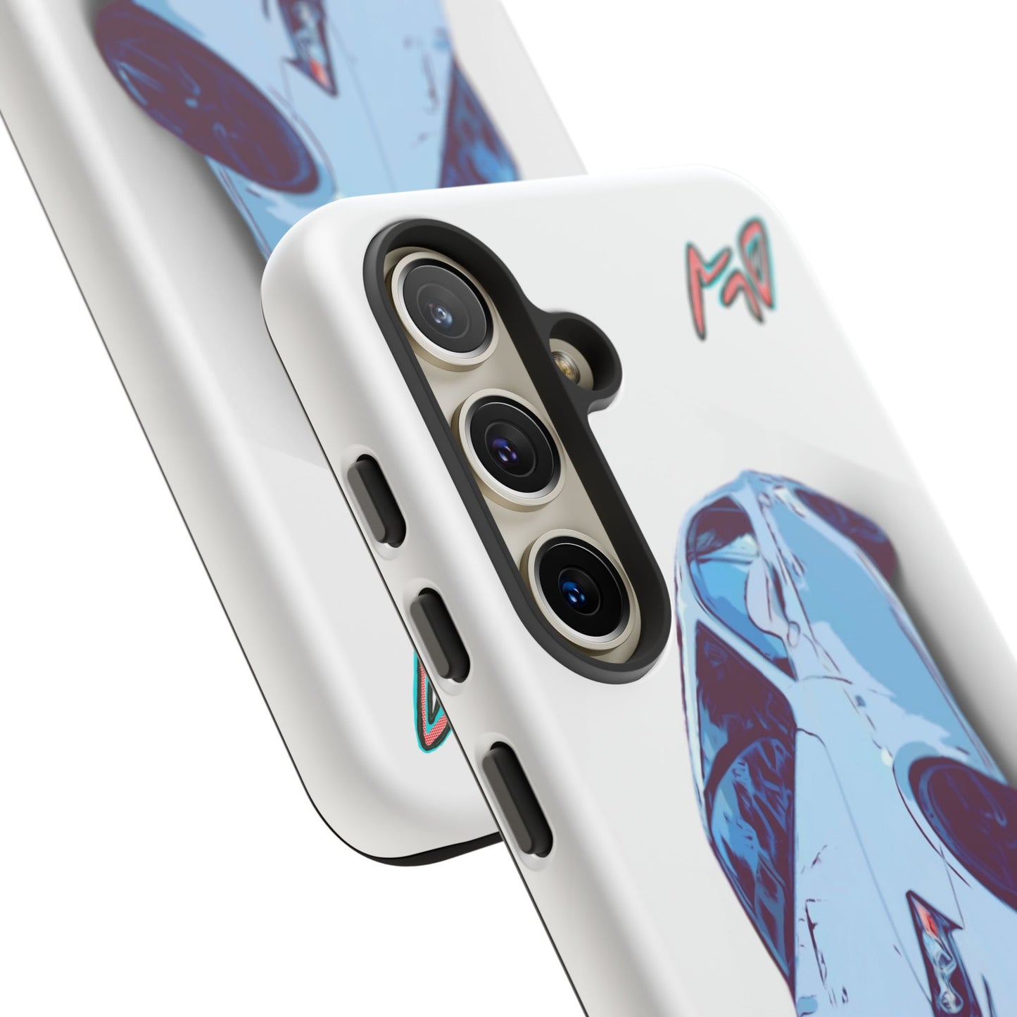 Melvin White Sports Car Phone Case - Retro Pop Art Supercar Protective Tough Case