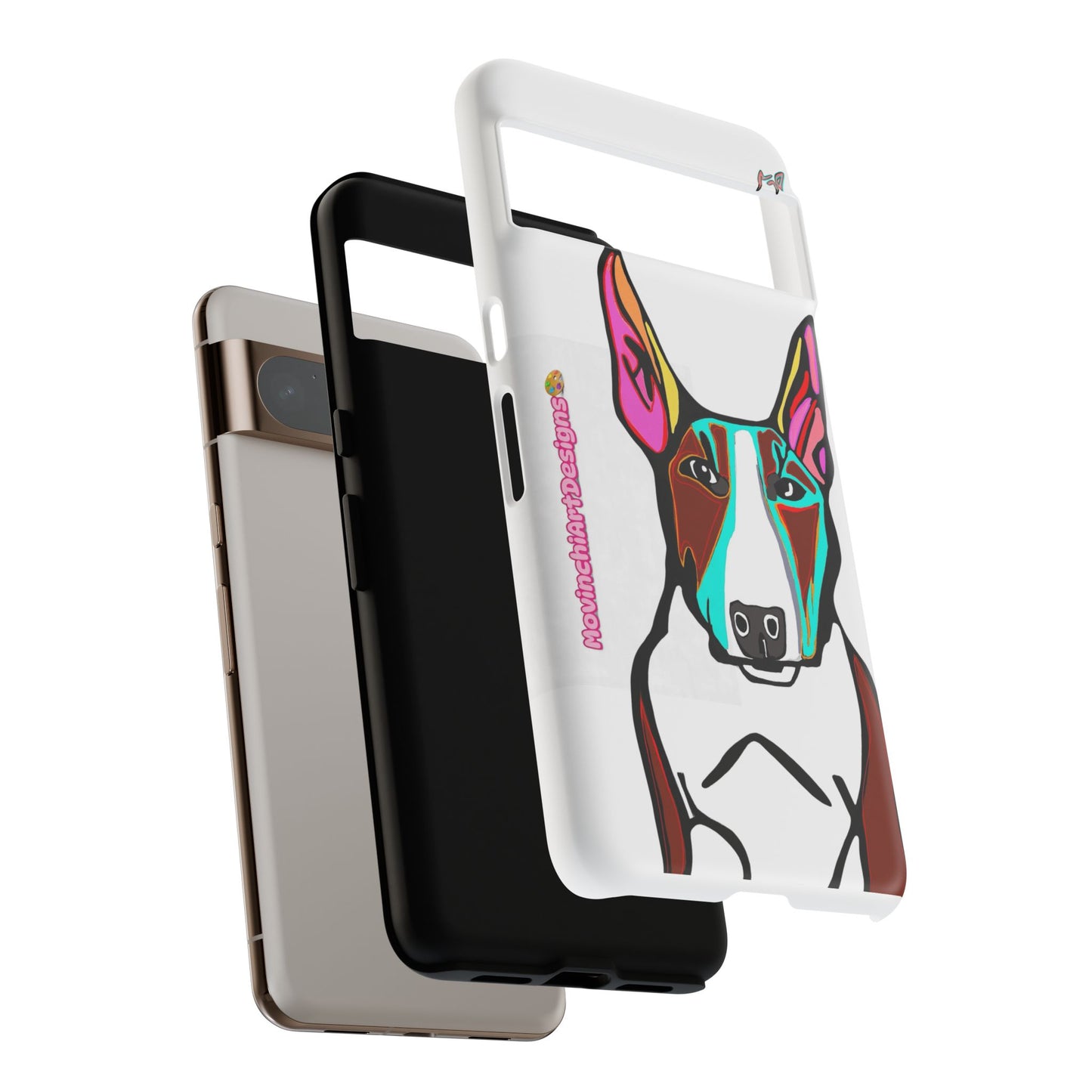 MR Bull Terrier Phone Case — Colorful Pop Art Tough Cases for Dog Lovers
