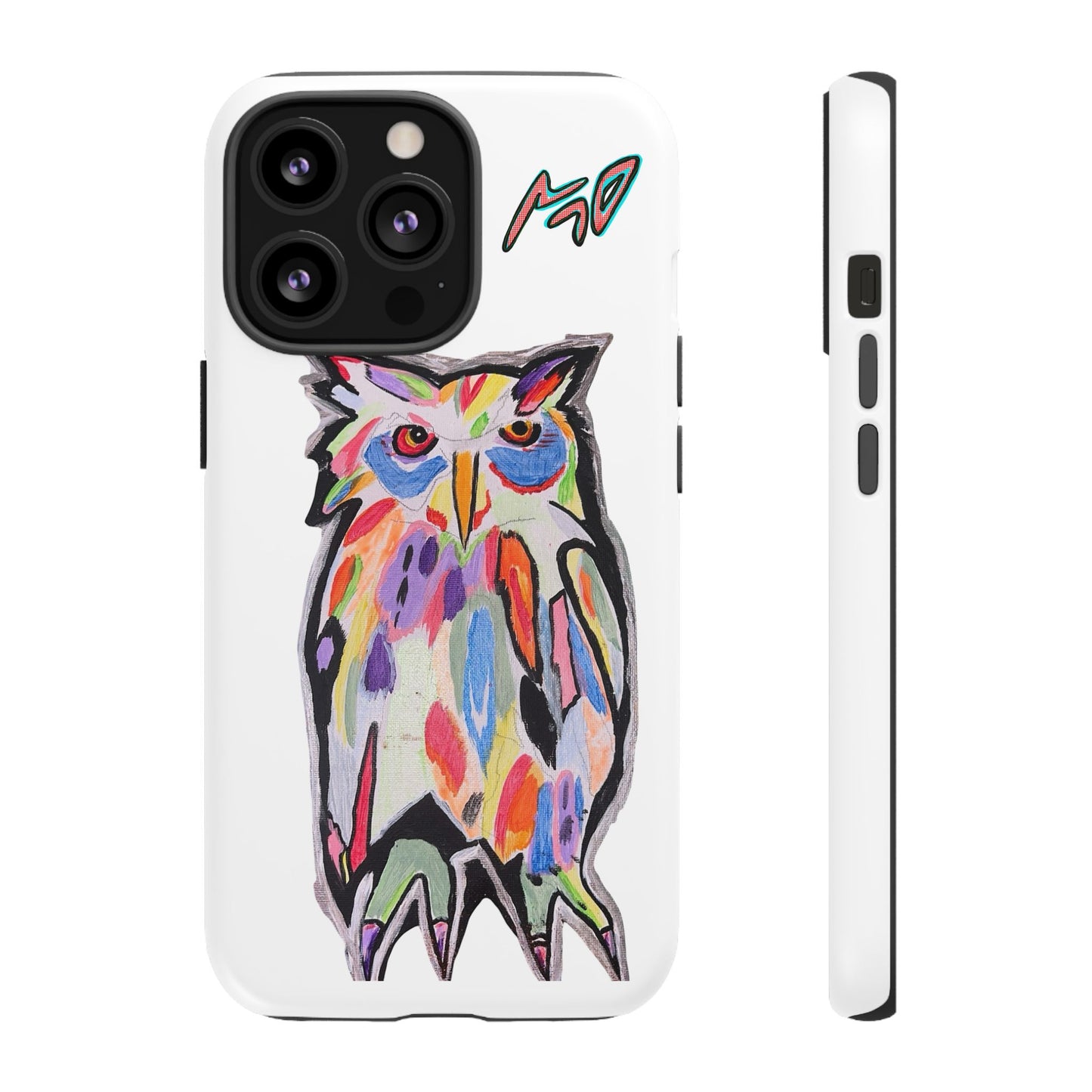 Colorful Owl Phone Case — Artistic Owl Illustration Tough Case
