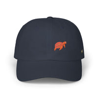 Embroidered Floral Sea Turtle Dad Cap