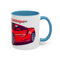 Red NSX Supercar Accent Coffee Mug — MovinchiArtDesigns Sports Car Graphic