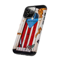 Puerto Rican Flag Phone Case - Rustic Coquí Door Design Tough Case