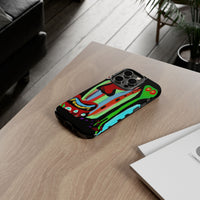 CRAZY.   Tribal Face Phone Case — Colorful Modern Art iPhone Cover