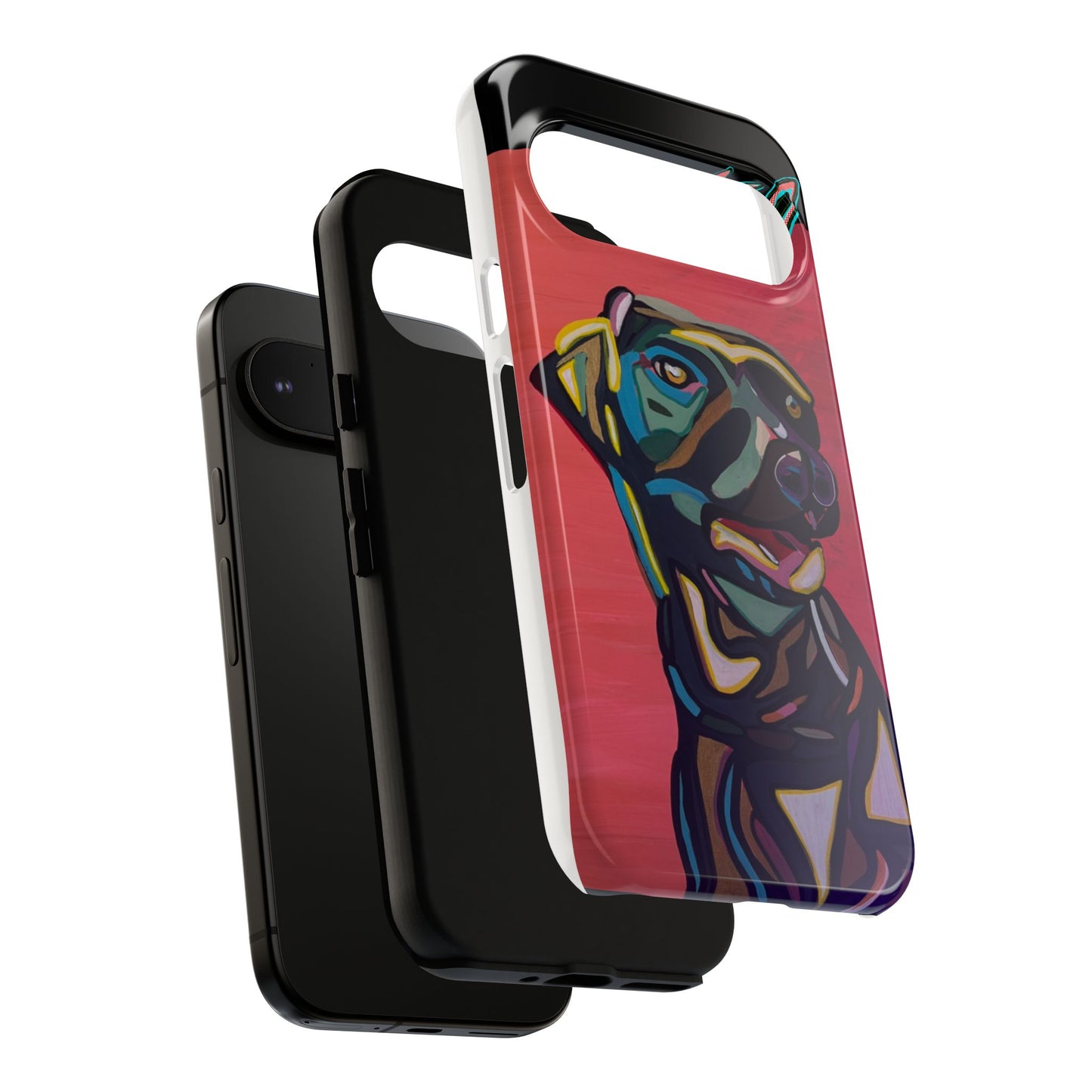 Colorful Pit LABRADOR Tough Phone Case — Vibrant Pop Art Dog Design
