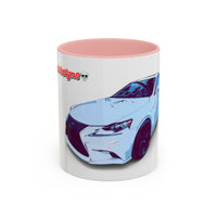 IS300 Car Lover Accent Coffee Mug – White Sports Sedan Design (11oz & 15oz)
