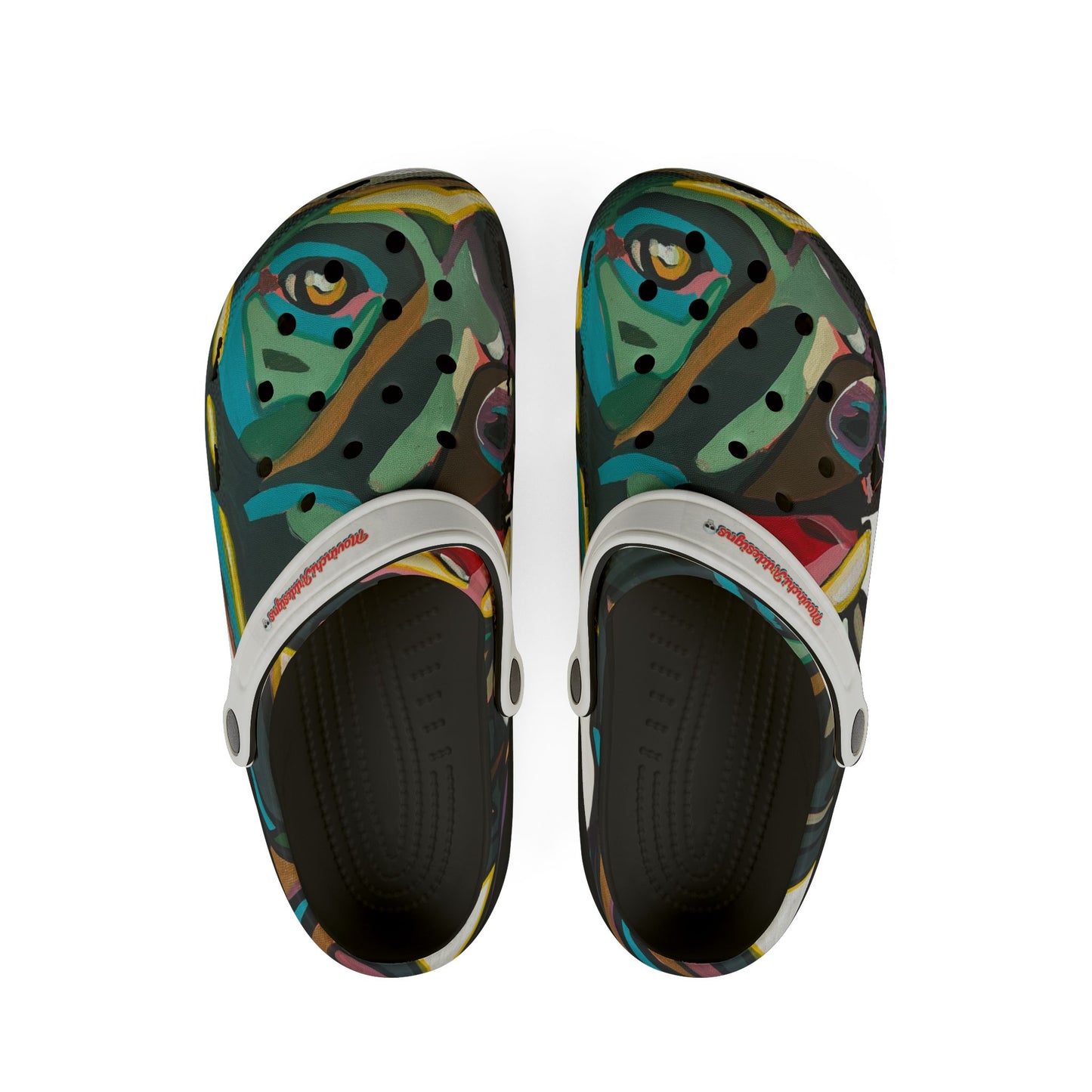MIA SOFIA  Colorful Abstract EVA Clogs — Artistic Garden Slip‑Ons
