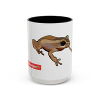 COQUI.  Frog Accent Coffee Mug — Cute Woodland Tree Frog Design (11/15 oz)
