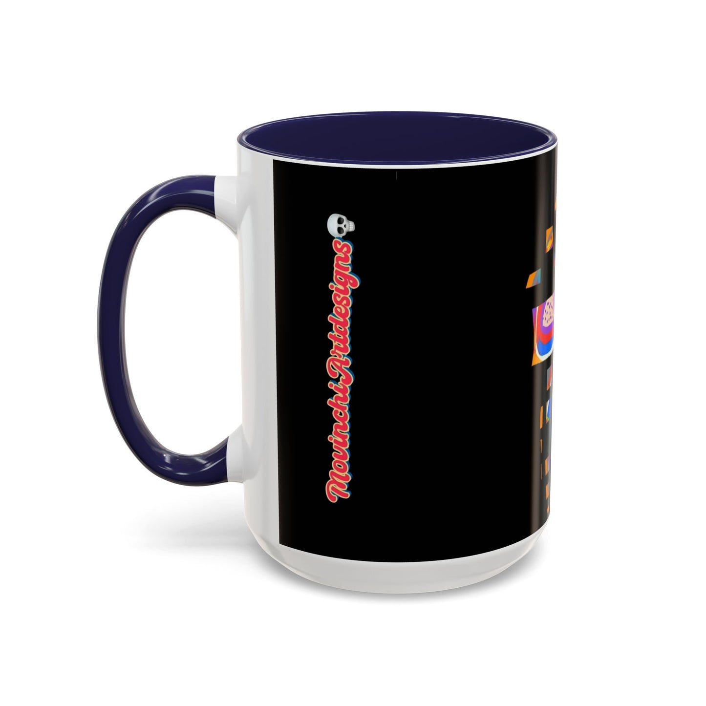 Coffee Mug — Colorful Abstract Cross Accent Ceramic Mug (11/15 oz)