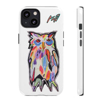 Colorful Owl Phone Case — Artistic Owl Illustration Tough Case