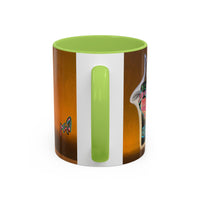Colorful Doberman Accent Coffee Mug — Vibrant Dog Portrait Ceramic Mug (11/15oz)
