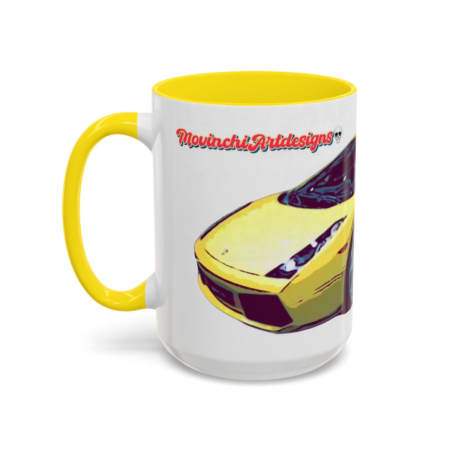 GALLARDO.  Sports Car Coffee Mug — Yellow Supercar Accent Mug (11/15oz)