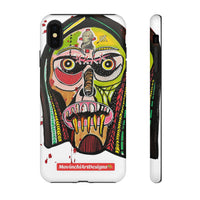 KUNTA.  Abstract Tribal Skull Phone Case — Colorful Street Art Protective Cover