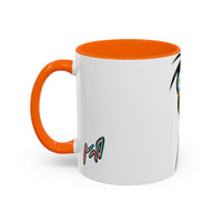 Colorful Tribal Mask Coffee Mug — Vibrant Skull Art Accent Mug (11/15oz)