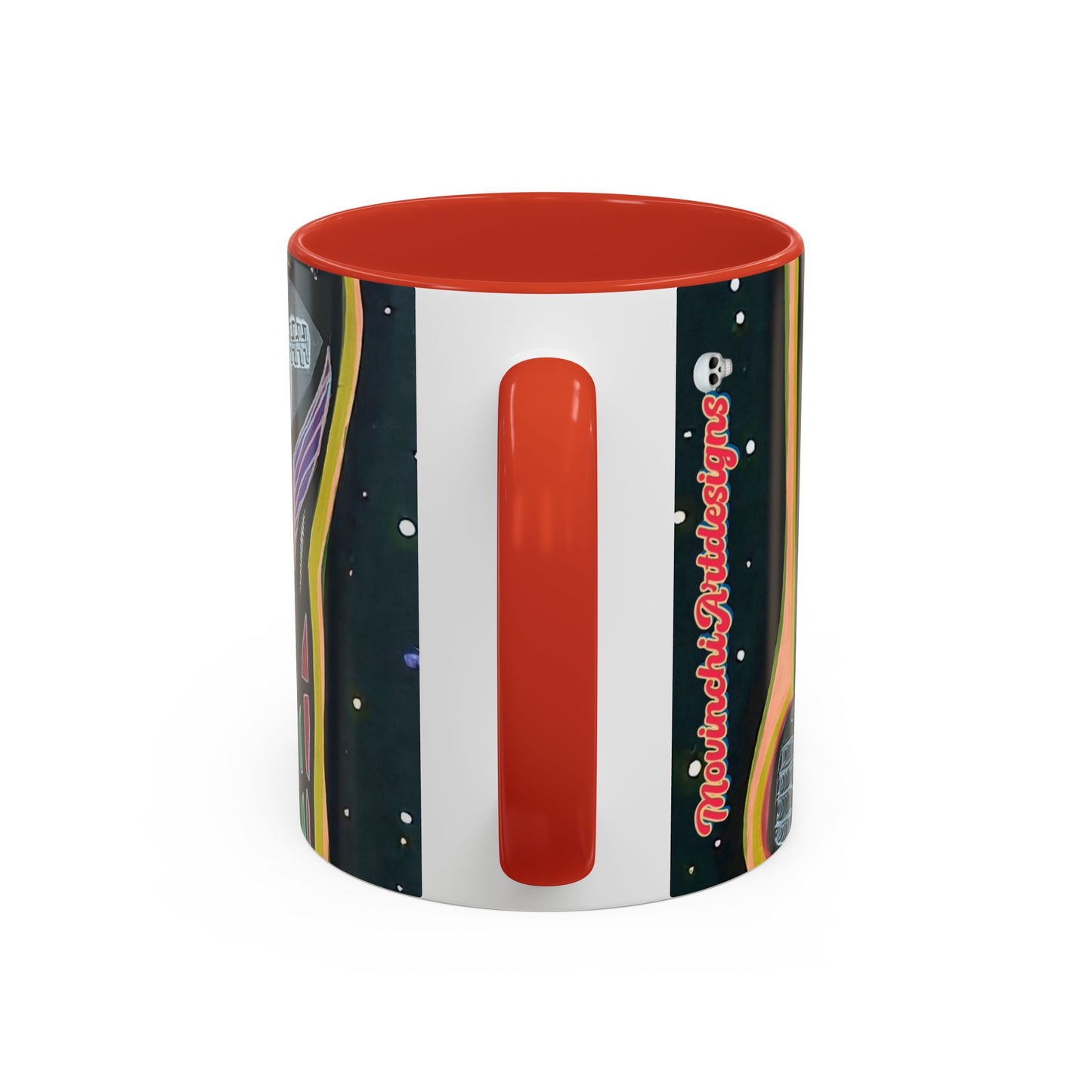 VINCENT  Skull Pop Art Accent Coffee Mug — Colorful Neon Tribal Skull Design (11/15oz)