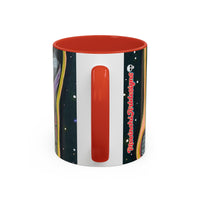 VINCENT  Skull Pop Art Accent Coffee Mug — Colorful Neon Tribal Skull Design (11/15oz)