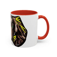 MR COCKER Dog Portrait Accent Coffee Mug — Brown Spaniel Art Mug (11/15oz)