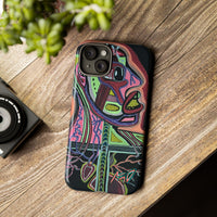 HEART ATTACK Abstract Neon Face Tough Phone Case – Vibrant Art Phone Cover
