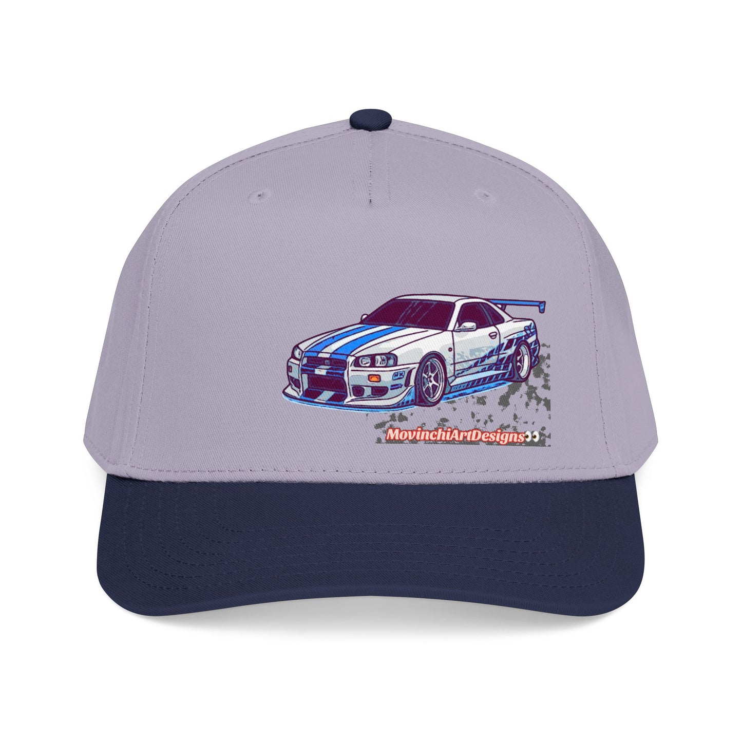 Racing Skyline Embroidered Cap — Vintage GT Sports Car Hat