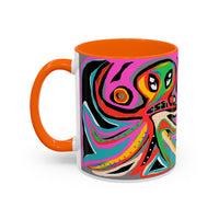 Abstract Neon octopussy Coffee Mug — Colorful Pop Art Accent Mug (11/15oz)