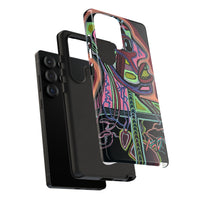 HEART ATTACK Abstract Neon Face Tough Phone Case – Vibrant Art Phone Cover
