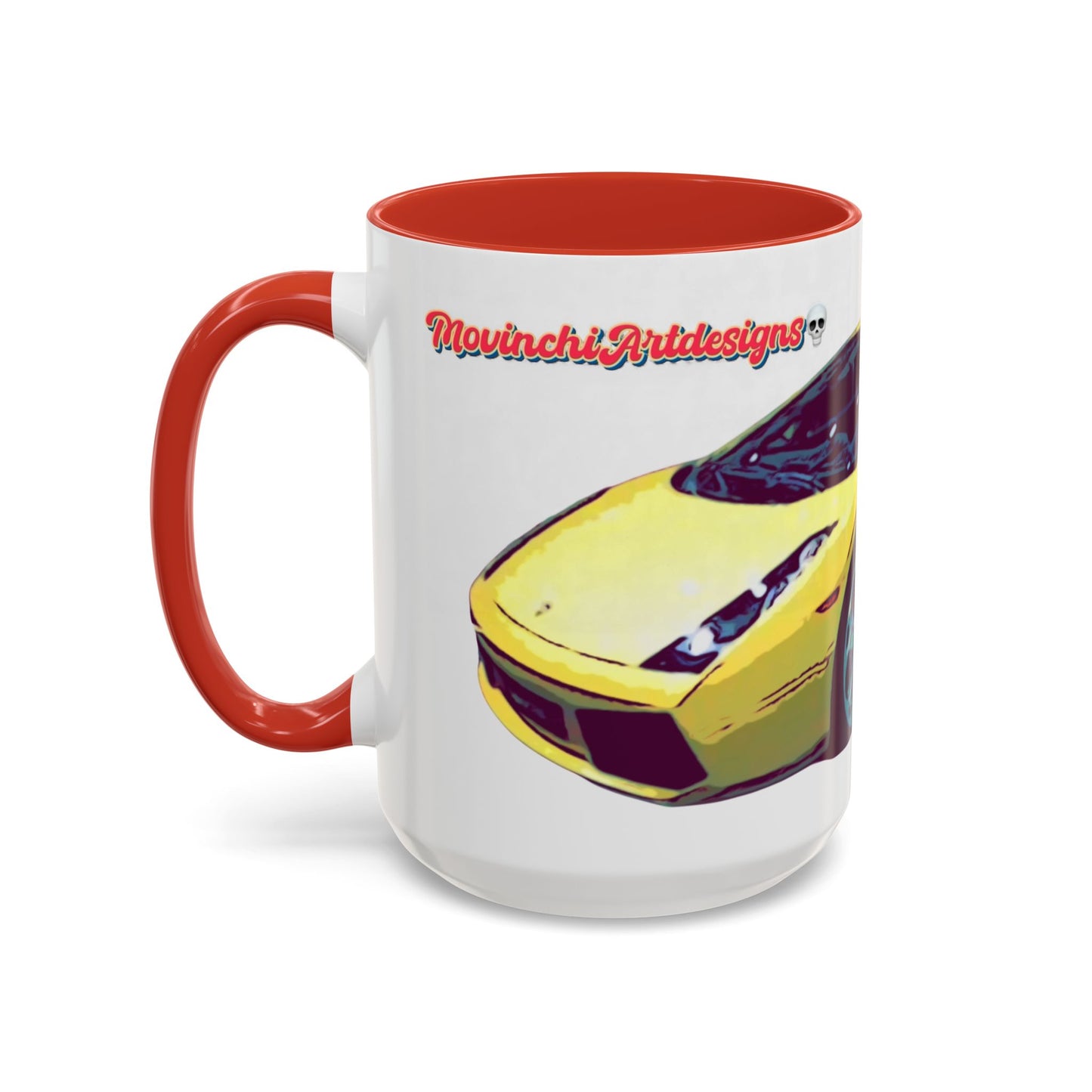 GALLARDO.  Sports Car Coffee Mug — Yellow Supercar Accent Mug (11/15oz)