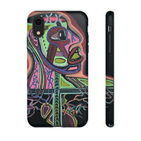 HEART ATTACK Abstract Neon Face Tough Phone Case – Vibrant Art Phone Cover