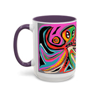 Abstract Neon octopussy Coffee Mug — Colorful Pop Art Accent Mug (11/15oz)