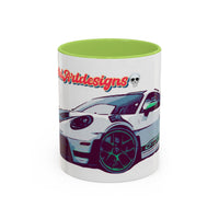 Porsche GT3 Cup Accent Coffee Mug – Racing Car Graphic 11/15oz