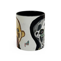 3 amigos Creepy Masked Faces Accent Coffee Mug – Horror Art 11/15oz