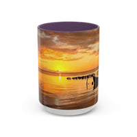 Sunset Harbor Coffee Mug — Golden Beach Sunrise Accent Mug (11/15oz)