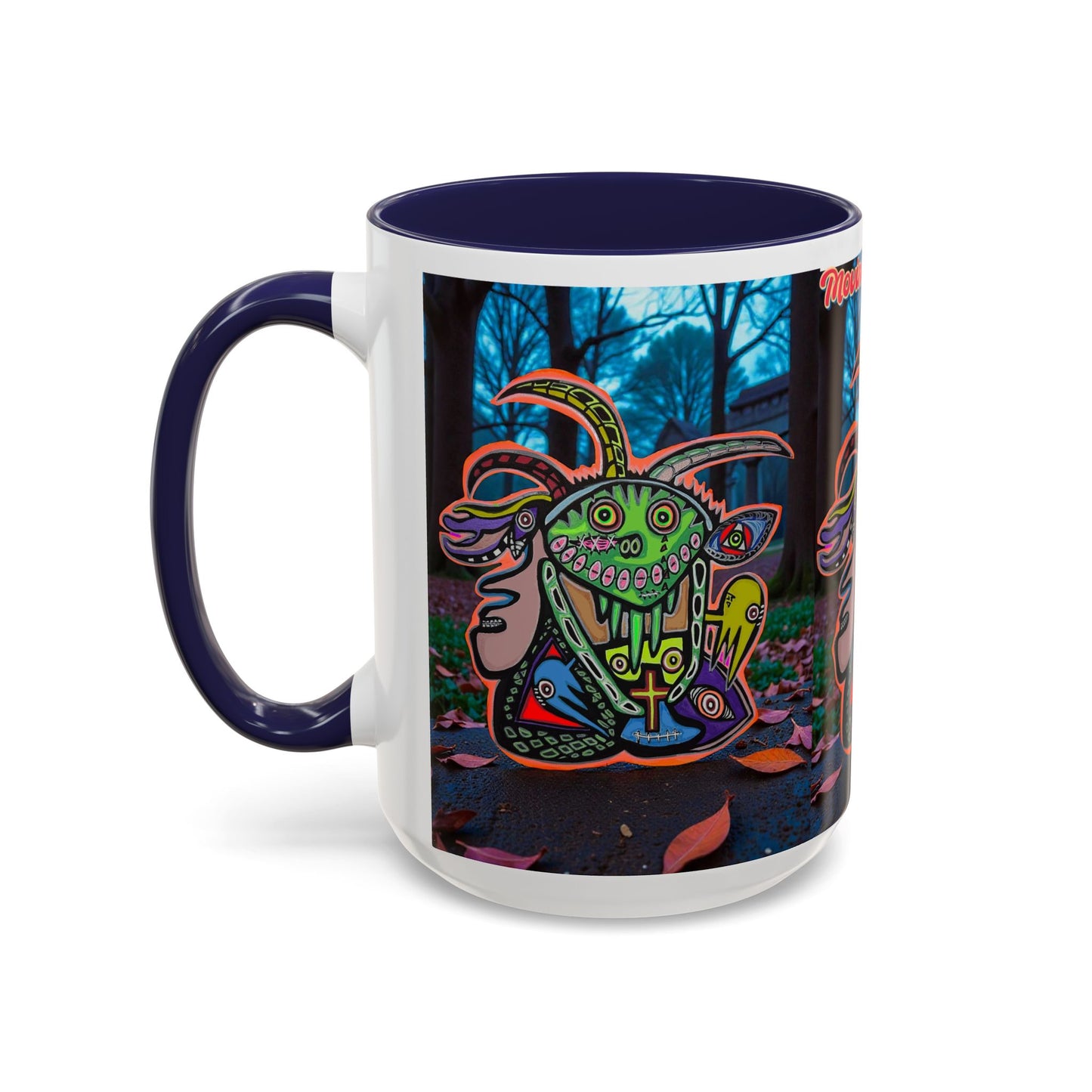 RYDER4.0  Psychedelic Forest Accent Coffee Mug – Colorful Trippy Creature Design (11/15oz)