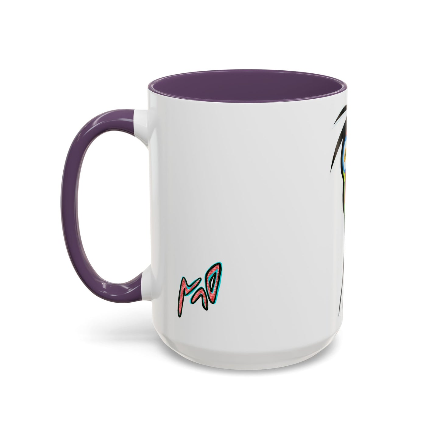 Colorful Tribal Mask Coffee Mug — Vibrant Skull Art Accent Mug (11/15oz)