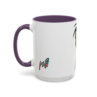 Colorful Tribal Mask Coffee Mug — Vibrant Skull Art Accent Mug (11/15oz)