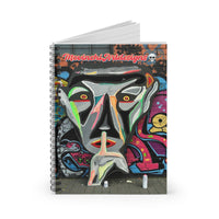 SILENCE.  Graffiti Face Spiral Notebook — Urban Street Art Ruled Journal