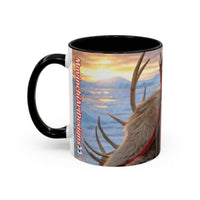 KING OF THE WORLD Royal Portrait Accent Coffee Mug – King in Fur Coat Design (11/15oz)