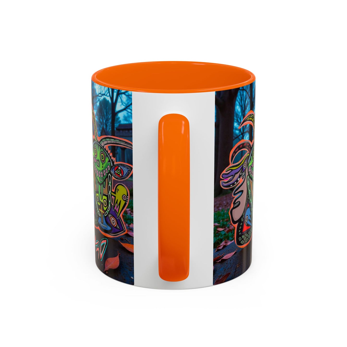 RYDER4.0  Psychedelic Forest Accent Coffee Mug – Colorful Trippy Creature Design (11/15oz)