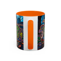 RYDER4.0  Psychedelic Forest Accent Coffee Mug – Colorful Trippy Creature Design (11/15oz)
