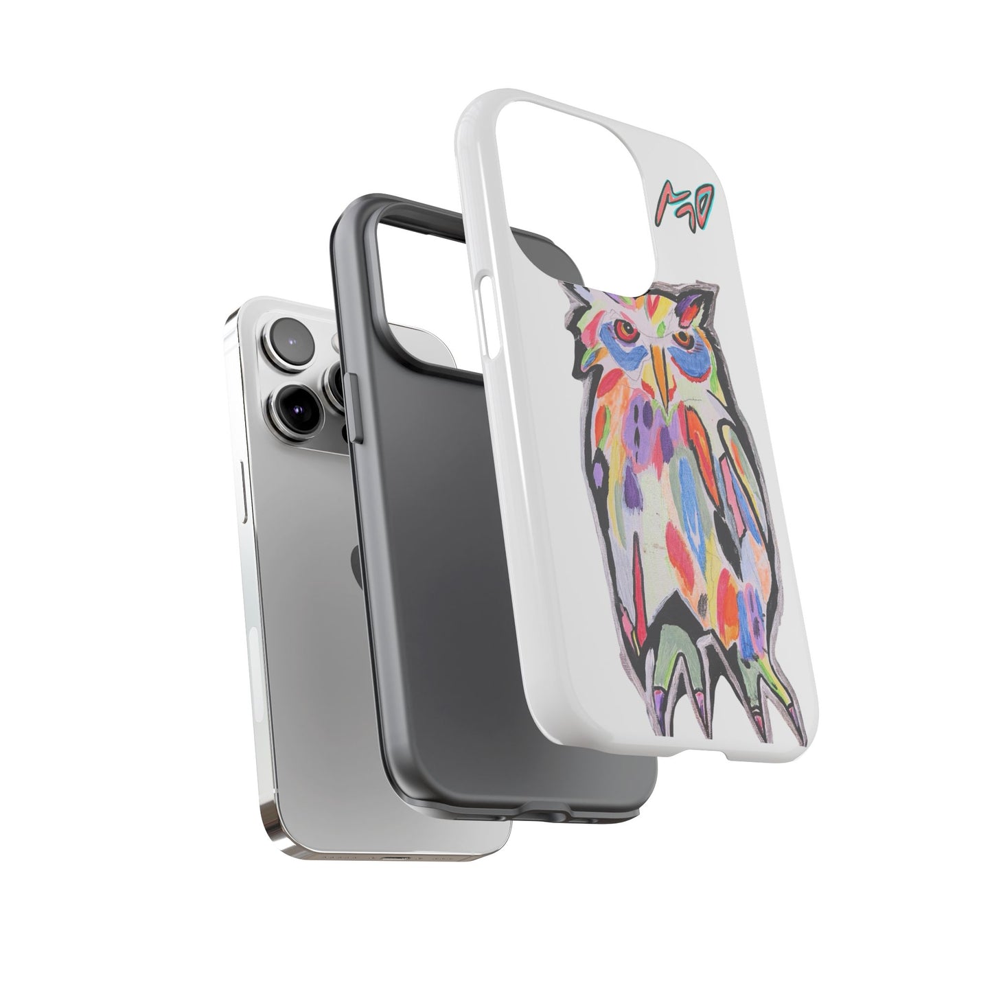 Colorful Owl Phone Case — Artistic Owl Illustration Tough Case