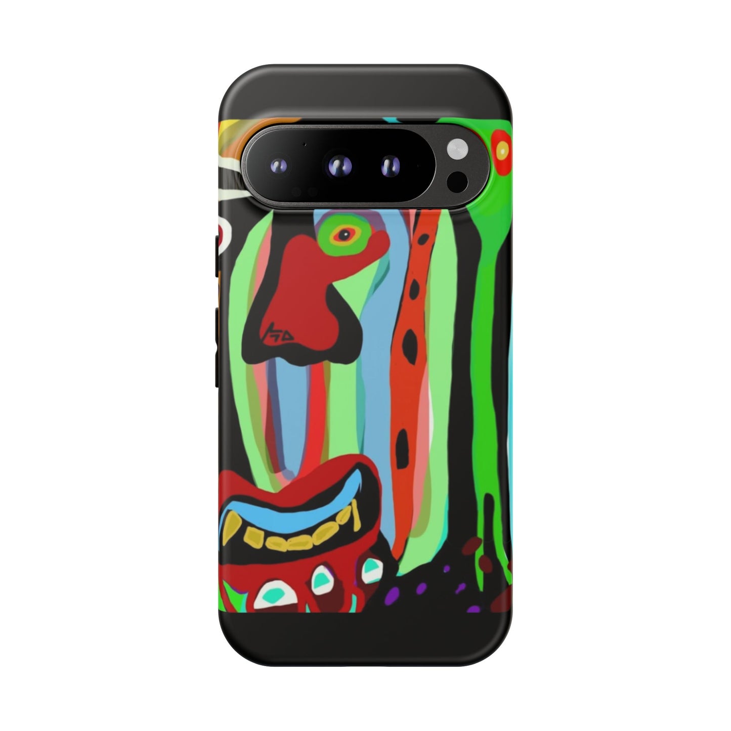 CRAZY.   Tribal Face Phone Case — Colorful Modern Art iPhone Cover