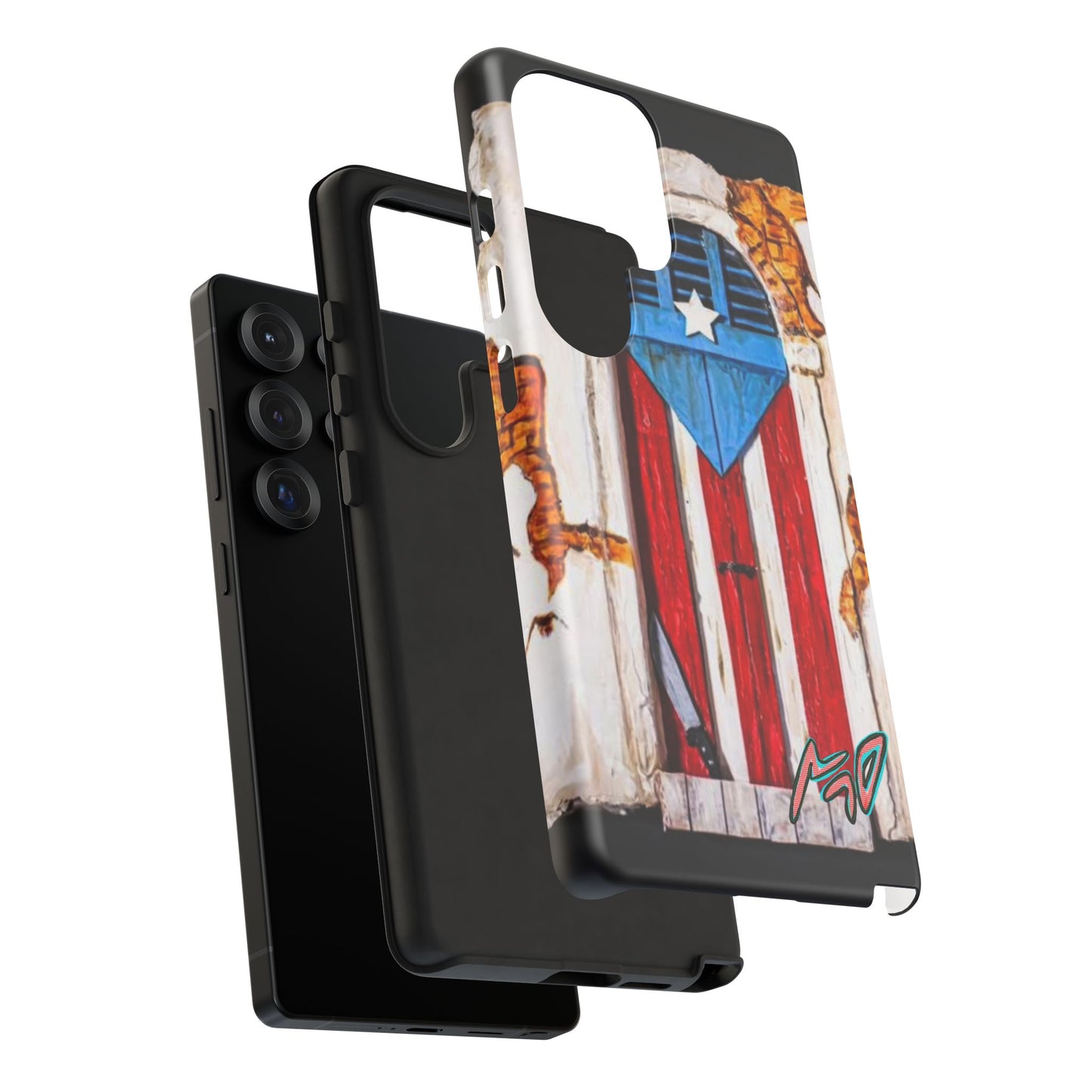Puerto Rican Flag Phone Case - Rustic Coquí Door Design Tough Case
