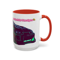Coffee Mug —ECLIPSE  Neon Sports Car Design with "MovinchiArtDesigns" Logo