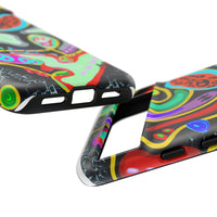CRAZY4  Abstract Neon Skull Phone Case — Colorful Psychedelic Protective Cover