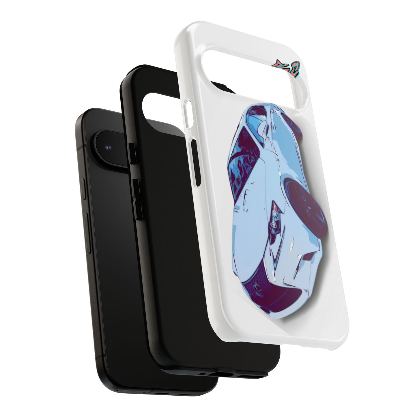 Melvin White Sports Car Phone Case - Retro Pop Art Supercar Protective Tough Case
