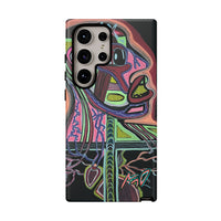 HEART ATTACK Abstract Neon Face Tough Phone Case – Vibrant Art Phone Cover