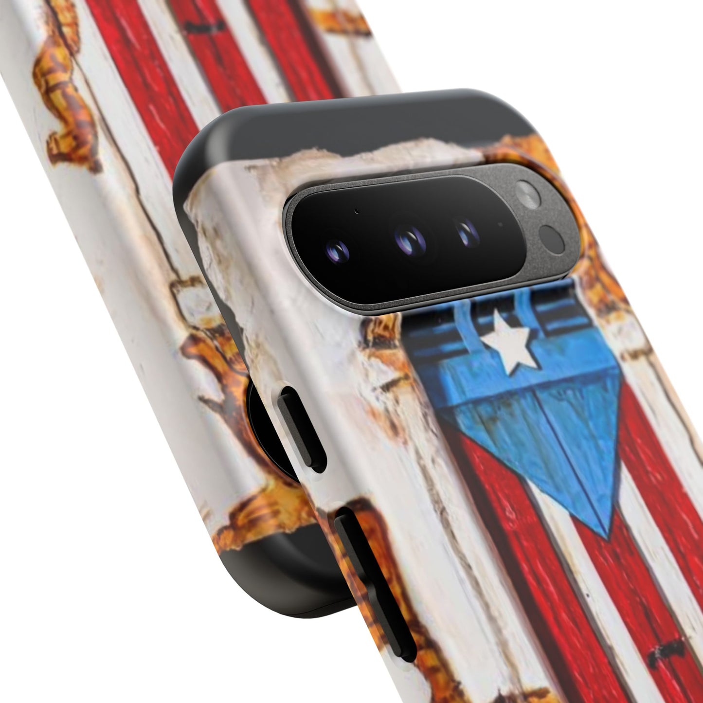 Puerto Rican Flag Phone Case - Rustic Coquí Door Design Tough Case