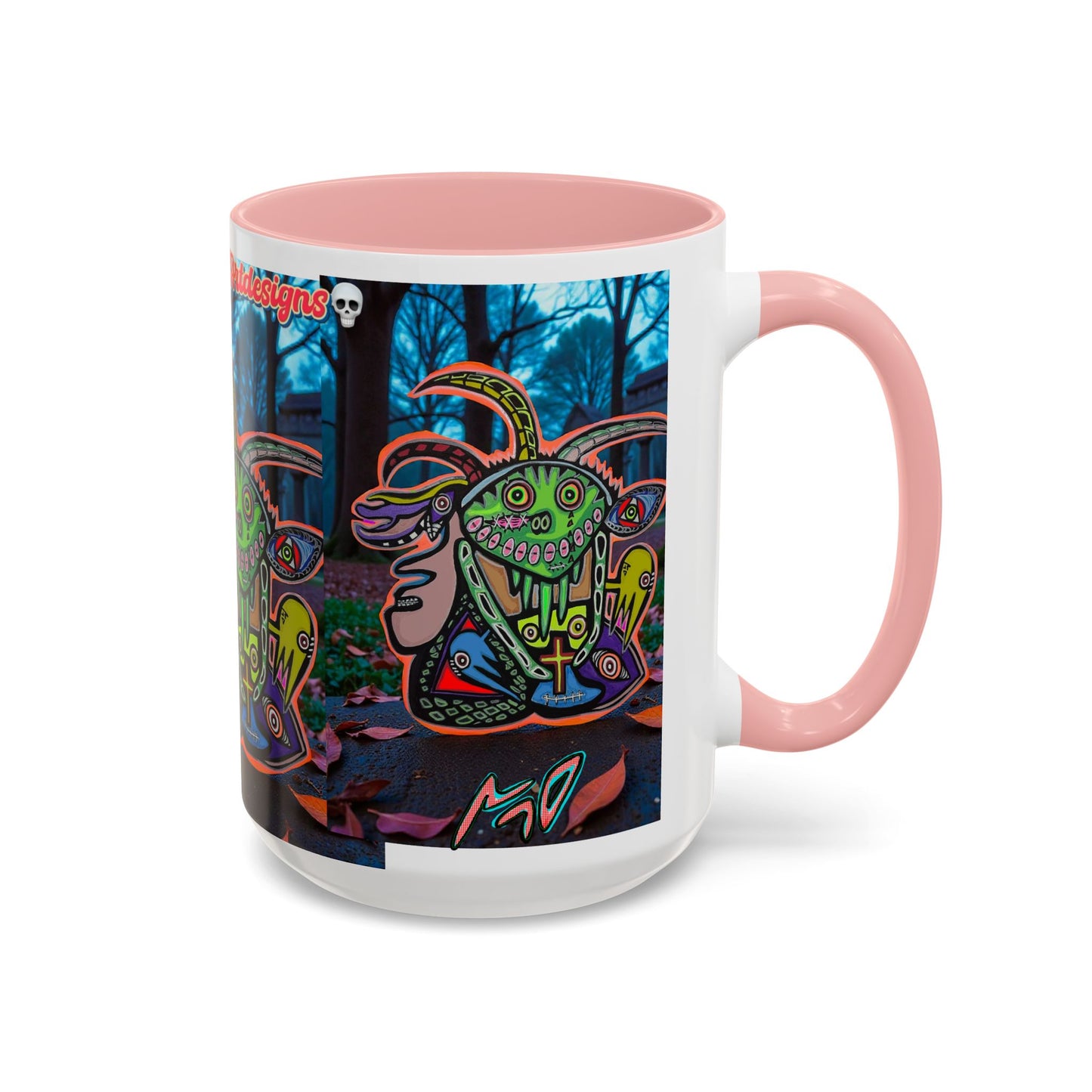 RYDER4.0  Psychedelic Forest Accent Coffee Mug – Colorful Trippy Creature Design (11/15oz)