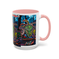 RYDER4.0  Psychedelic Forest Accent Coffee Mug – Colorful Trippy Creature Design (11/15oz)