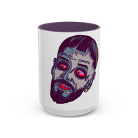 Edgy 3x  Horror Face Accent Coffee Mug (11/15oz) — 'ANAL 3X' Graphic
