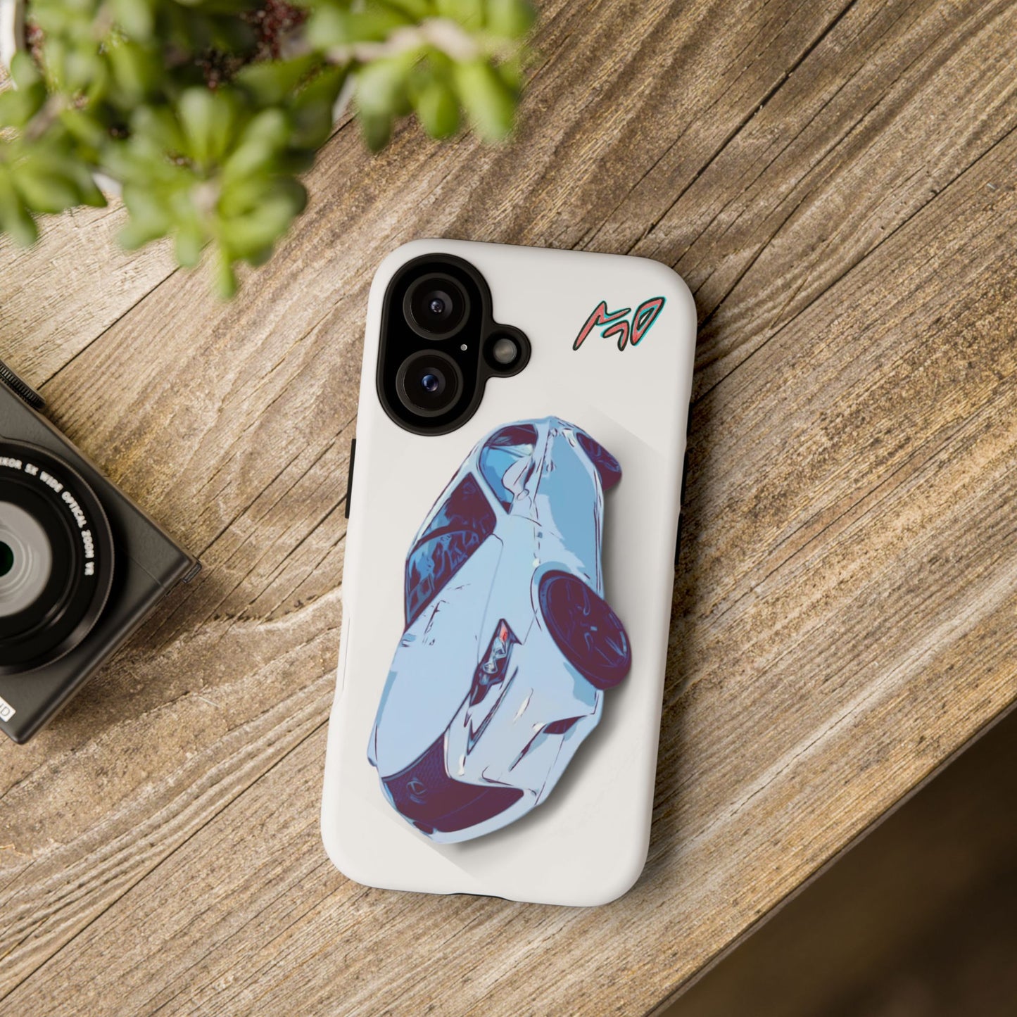 Melvin White Sports Car Phone Case - Retro Pop Art Supercar Protective Tough Case