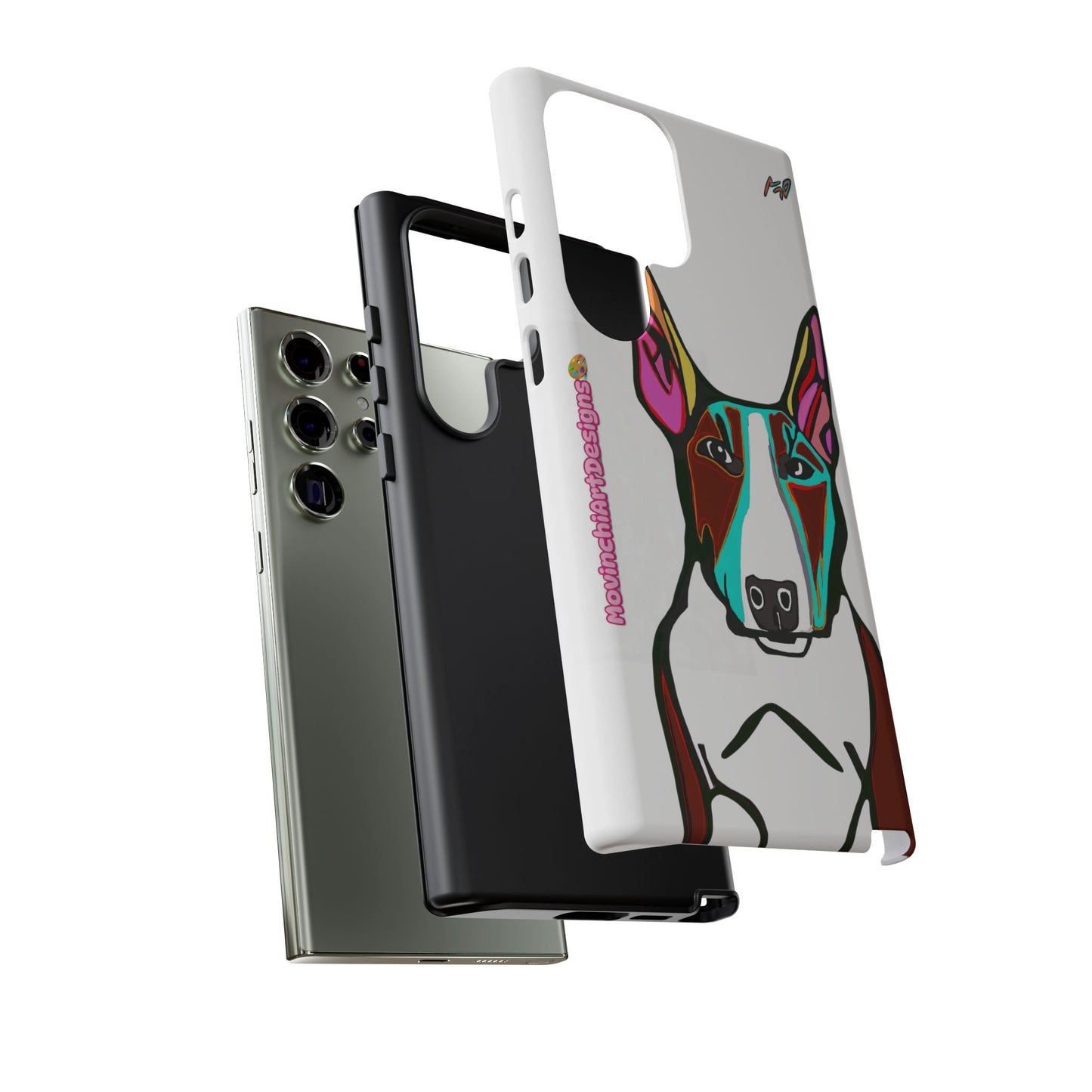 MR Bull Terrier Phone Case — Colorful Pop Art Tough Cases for Dog Lovers